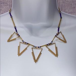 Express Beaded Gold Triangle Necklace